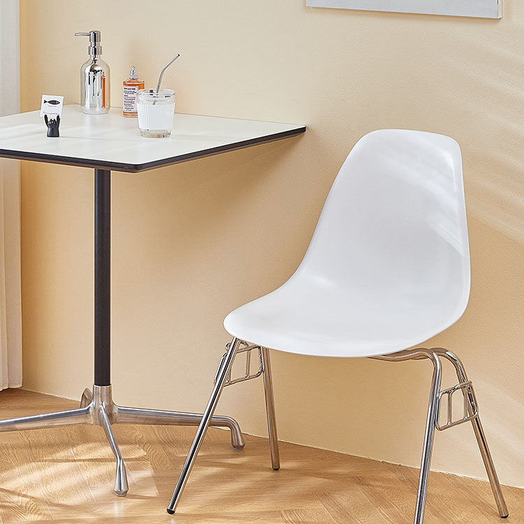 Industrial Style Armless Side Chairs Solid Back Plastic Dining Chair for Home Clearhalo ' kitchen&dining_furn' 'Dining Chairs' 'Dining Tables & Seating' 'dining_chair' 'Furniture' 'furniture_dining_chair' 'Kitchen & Dining Furniture' 'kitchen' 4154957