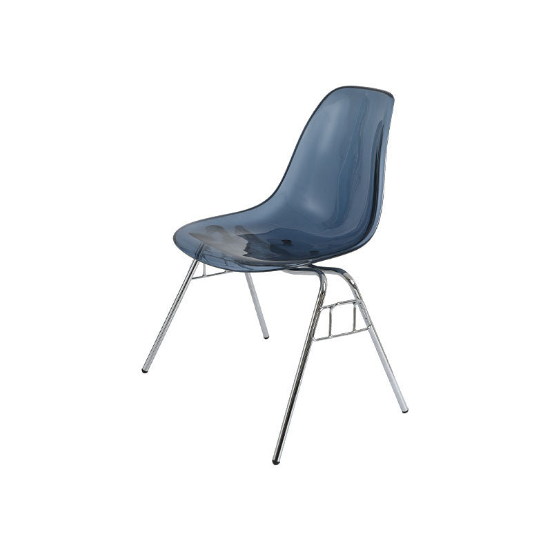 Industrial Style Armless Side Chairs Solid Back Plastic Dining Chair for Home Clearhalo ' kitchen&dining_furn' 'Dining Chairs' 'Dining Tables & Seating' 'dining_chair' 'Furniture' 'furniture_dining_chair' 'Kitchen & Dining Furniture' 'kitchen' 4154962