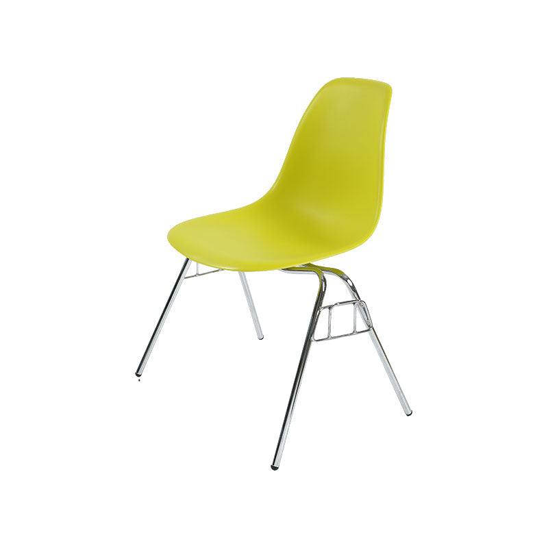 Industrial Style Armless Side Chairs Solid Back Plastic Dining Chair for Home Yellow 1 Piece Clearhalo ' kitchen&dining_furn' 'Dining Chairs' 'Dining Tables & Seating' 'dining_chair' 'Furniture' 'furniture_dining_chair' 'Kitchen & Dining Furniture' 'kitchen' 4154976