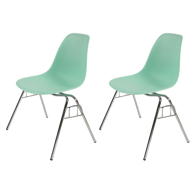 Industrial Style Armless Side Chairs Solid Back Plastic Dining Chair for Home Turquoise Set of 2 Clearhalo ' kitchen&dining_furn' 'Dining Chairs' 'Dining Tables & Seating' 'dining_chair' 'Furniture' 'furniture_dining_chair' 'Kitchen & Dining Furniture' 'kitchen' 4154980