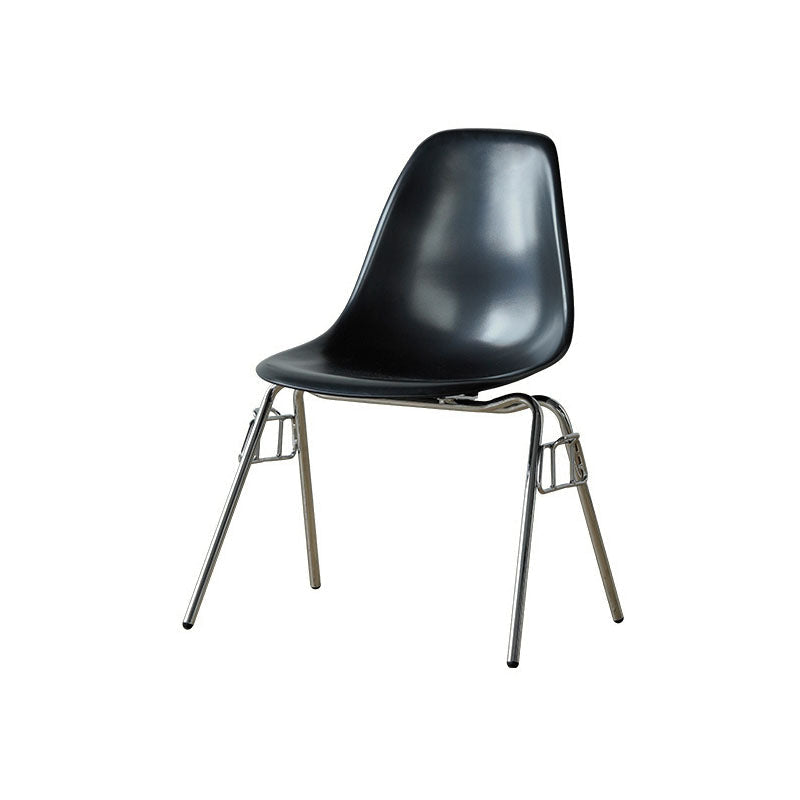 Industrial Style Armless Side Chairs Solid Back Plastic Dining Chair for Home Black 1 Piece Clearhalo ' kitchen&dining_furn' 'Dining Chairs' 'Dining Tables & Seating' 'dining_chair' 'Furniture' 'furniture_dining_chair' 'Kitchen & Dining Furniture' 'kitchen' 4155006