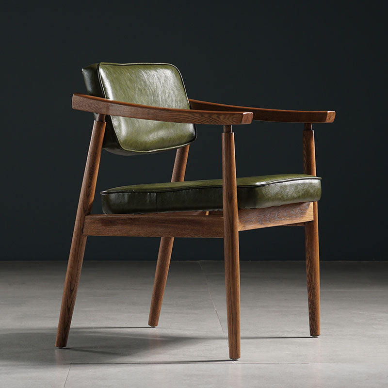 Traditional Style Dining Chairs Kitchen Arm Side Chairs with Wooden Legs Blackish Green 1 Piece Clearhalo ' kitchen&dining_furn' 'Dining Chairs' 'Dining Tables & Seating' 'dining_chair' 'furn' 'furn_dining_chair' 'Furniture' 'furniture_dining_chair' 'Kitchen & Dining Furniture' 'kitchen' 4155021