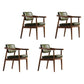 Traditional Style Dining Chairs Kitchen Arm Side Chairs with Wooden Legs Blackish Green 4 Piece Set Clearhalo ' kitchen&dining_furn' 'Dining Chairs' 'Dining Tables & Seating' 'dining_chair' 'furn' 'furn_dining_chair' 'Furniture' 'furniture_dining_chair' 'Kitchen & Dining Furniture' 'kitchen' 4155025