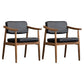 Traditional Style Dining Chairs Kitchen Arm Side Chairs with Wooden Legs Matte Black 2 Piece Set Clearhalo ' kitchen&dining_furn' 'Dining Chairs' 'Dining Tables & Seating' 'dining_chair' 'furn' 'furn_dining_chair' 'Furniture' 'furniture_dining_chair' 'Kitchen & Dining Furniture' 'kitchen' 4155029