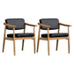 Traditional Style Dining Chairs Kitchen Arm Side Chairs with Wooden Legs Black 2 Piece Set Clearhalo ' kitchen&dining_furn' 'Dining Chairs' 'Dining Tables & Seating' 'dining_chair' 'furn' 'furn_dining_chair' 'Furniture' 'furniture_dining_chair' 'Kitchen & Dining Furniture' 'kitchen' 4155035