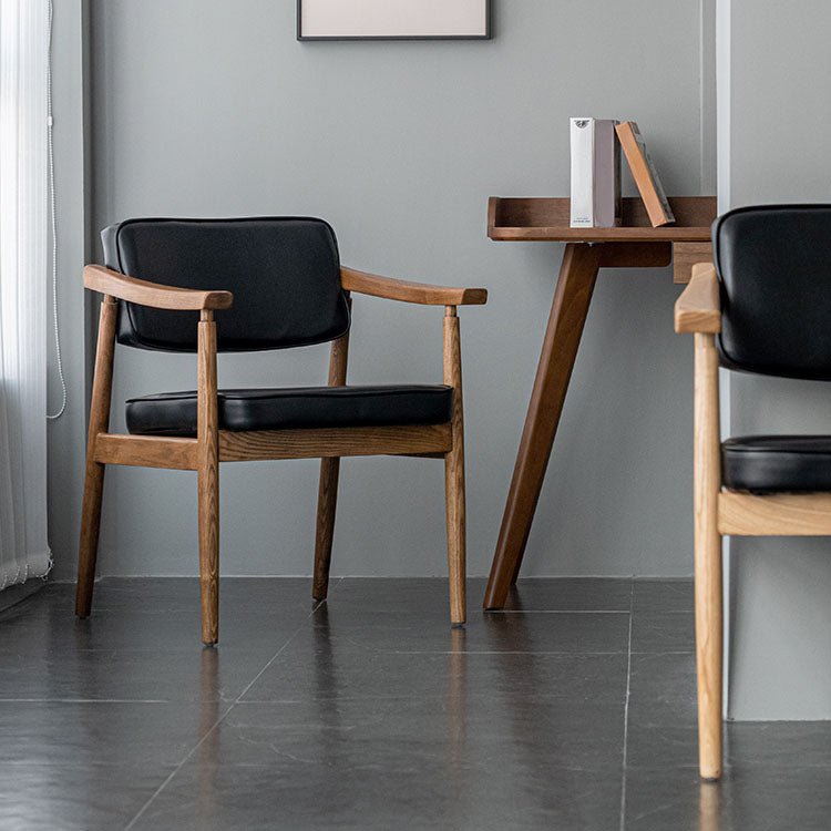 Traditional Style Dining Chairs Kitchen Arm Side Chairs with Wooden Legs Clearhalo ' kitchen&dining_furn' 'Dining Chairs' 'Dining Tables & Seating' 'dining_chair' 'furn' 'furn_dining_chair' 'Furniture' 'furniture_dining_chair' 'Kitchen & Dining Furniture' 'kitchen' 4155036