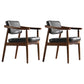 Traditional Style Dining Chairs Kitchen Arm Side Chairs with Wooden Legs Gray Coffee 2 Piece Set Clearhalo ' kitchen&dining_furn' 'Dining Chairs' 'Dining Tables & Seating' 'dining_chair' 'furn' 'furn_dining_chair' 'Furniture' 'furniture_dining_chair' 'Kitchen & Dining Furniture' 'kitchen' 4155040