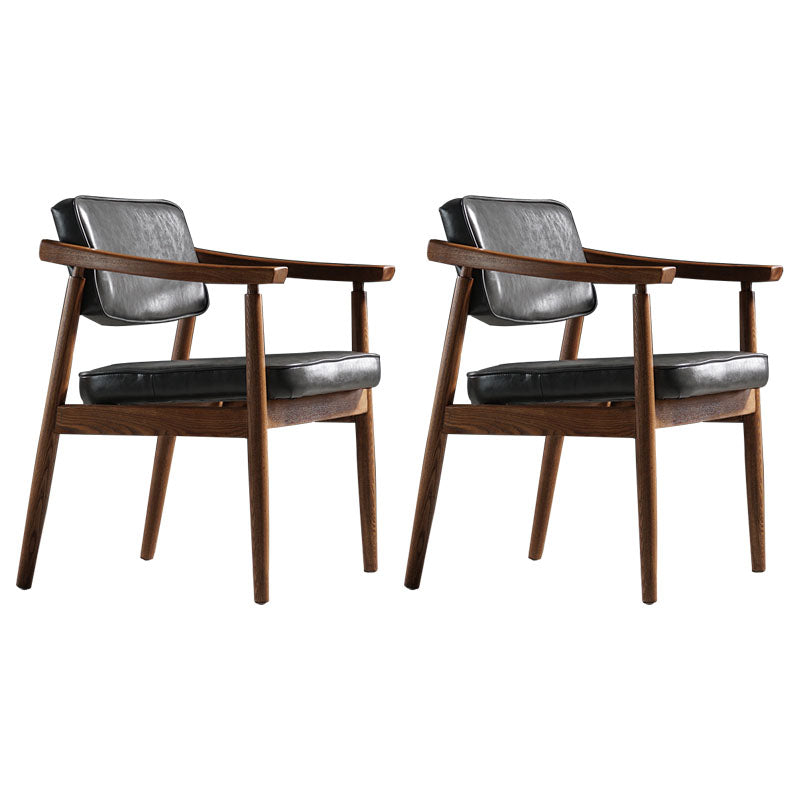 Traditional Style Dining Chairs Kitchen Arm Side Chairs with Wooden Legs Gray Coffee 2 Piece Set Clearhalo ' kitchen&dining_furn' 'Dining Chairs' 'Dining Tables & Seating' 'dining_chair' 'furn' 'furn_dining_chair' 'Furniture' 'furniture_dining_chair' 'Kitchen & Dining Furniture' 'kitchen' 4155040