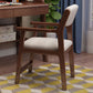 Contemporary Solid Wood Dining Arm Chair Open Back Single Dining Side Chair for Home Use Walnut Clearhalo ' kitchen&dining_furn' 'Dining Chairs' 'Dining Tables & Seating' 'dining_chair' 'furn' 'furn_dining_chair' 'Furniture' 'furniture_dining_chair' 'Kitchen & Dining Furniture' 'kitchen' 4155054