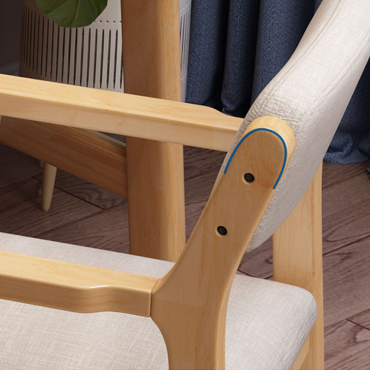 Contemporary Solid Wood Dining Arm Chair Open Back Single Dining Side Chair for Home Use Clearhalo ' kitchen&dining_furn' 'Dining Chairs' 'Dining Tables & Seating' 'dining_chair' 'furn' 'furn_dining_chair' 'Furniture' 'furniture_dining_chair' 'Kitchen & Dining Furniture' 'kitchen' 4155057