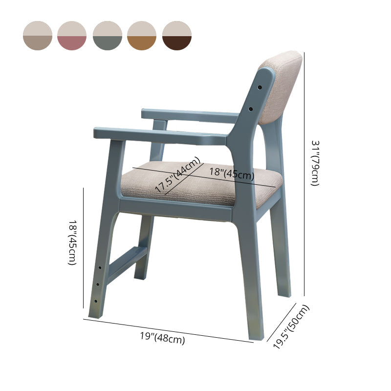 Contemporary Solid Wood Dining Arm Chair Open Back Single Dining Side Chair for Home Use Clearhalo ' kitchen&dining_furn' 'Dining Chairs' 'Dining Tables & Seating' 'dining_chair' 'furn' 'furn_dining_chair' 'Furniture' 'furniture_dining_chair' 'Kitchen & Dining Furniture' 'kitchen' 4155061