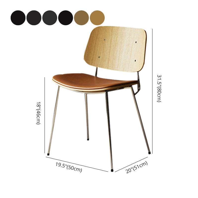 Industrial Upholstered Dining Side Chairs Open Back Dining Side Chairs Clearhalo ' kitchen&dining_furn' 'Dining Chairs' 'Dining Tables & Seating' 'dining_chair' 'furn' 'furn_dining_chair' 'Furniture' 'furniture_dining_chair' 'Kitchen & Dining Furniture' 'kitchen' 4155075