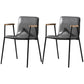 Industrial Style Dining Chairs Kitchen Arm Side Chairs with Metal Legs Grey 2 Piece Set Clearhalo ' kitchen&dining_furn' 'Dining Chairs' 'Dining Tables & Seating' 'dining_chair' 'furn' 'furn_dining_chair' 'Furniture' 'furniture_dining_chair' 'Kitchen & Dining Furniture' 'kitchen' 4155084