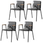 Industrial Style Dining Chairs Kitchen Arm Side Chairs with Metal Legs Grey 4 Piece Set Clearhalo ' kitchen&dining_furn' 'Dining Chairs' 'Dining Tables & Seating' 'dining_chair' 'furn' 'furn_dining_chair' 'Furniture' 'furniture_dining_chair' 'Kitchen & Dining Furniture' 'kitchen' 4155086