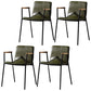 Industrial Style Dining Chairs Kitchen Arm Side Chairs with Metal Legs Green 4 Piece Set Clearhalo ' kitchen&dining_furn' 'Dining Chairs' 'Dining Tables & Seating' 'dining_chair' 'furn' 'furn_dining_chair' 'Furniture' 'furniture_dining_chair' 'Kitchen & Dining Furniture' 'kitchen' 4155092