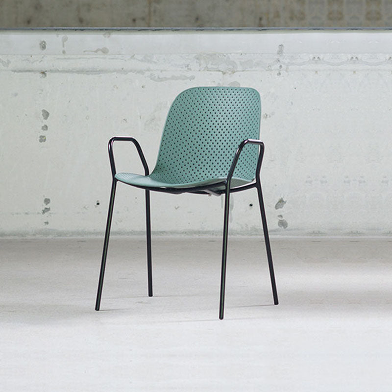 Contemporary Indoor Arm Chair Solid Back Metal Dining Room Chair (Set of 4) Clearhalo ' kitchen&dining_furn' 'Dining Chairs' 'Dining Tables & Seating' 'dining_chair' 'furn' 'furn_dining_chair' 'Furniture' 'furniture_dining_chair' 'Kitchen & Dining Furniture' 'kitchen' 4155104