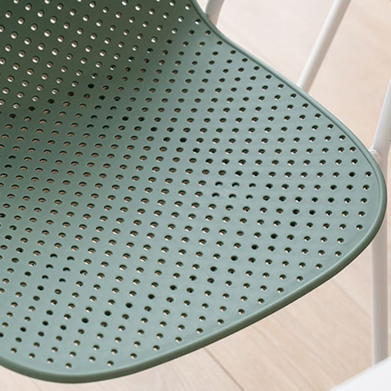 Contemporary Indoor Arm Chair Solid Back Metal Dining Room Chair (Set of 4) Clearhalo ' kitchen&dining_furn' 'Dining Chairs' 'Dining Tables & Seating' 'dining_chair' 'furn' 'furn_dining_chair' 'Furniture' 'furniture_dining_chair' 'Kitchen & Dining Furniture' 'kitchen' 4155111