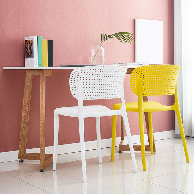 Contemporary Style Plastic Dining Armless Chair Open Back Dining Side Chairs Clearhalo ' kitchen&dining_furn' 'Dining Chairs' 'Dining Tables & Seating' 'dining_chair' 'furn' 'furn_dining_chair' 'Furniture' 'furniture_dining_chair' 'Kitchen & Dining Furniture' 'kitchen' 4155123