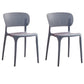 Contemporary Style Plastic Dining Armless Chair Open Back Dining Side Chairs Grey 2 Piece Set Clearhalo ' kitchen&dining_furn' 'Dining Chairs' 'Dining Tables & Seating' 'dining_chair' 'furn' 'furn_dining_chair' 'Furniture' 'furniture_dining_chair' 'Kitchen & Dining Furniture' 'kitchen' 4155133
