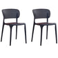 Contemporary Style Plastic Dining Armless Chair Open Back Dining Side Chairs Black 2 Piece Set Clearhalo ' kitchen&dining_furn' 'Dining Chairs' 'Dining Tables & Seating' 'dining_chair' 'furn' 'furn_dining_chair' 'Furniture' 'furniture_dining_chair' 'Kitchen & Dining Furniture' 'kitchen' 4155139