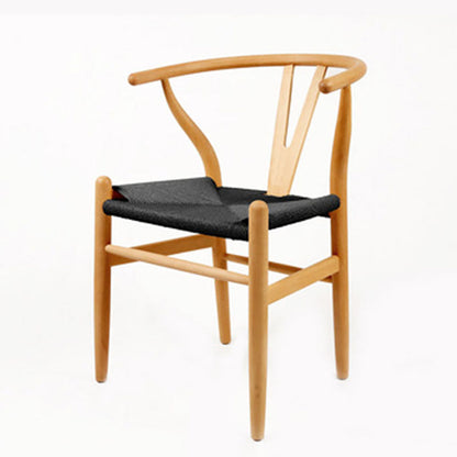 Contemporary Wood Dining Room Chair Wicker Single Dining Chair for Home Use Black-Apricot Clearhalo ' kitchen&dining_furn' 'Dining Chairs' 'Dining Tables & Seating' 'dining_chair' 'furn' 'furn_dining_chair' 'Furniture' 'furniture_dining_chair' 'Kitchen & Dining Furniture' 'kitchen' 4155158