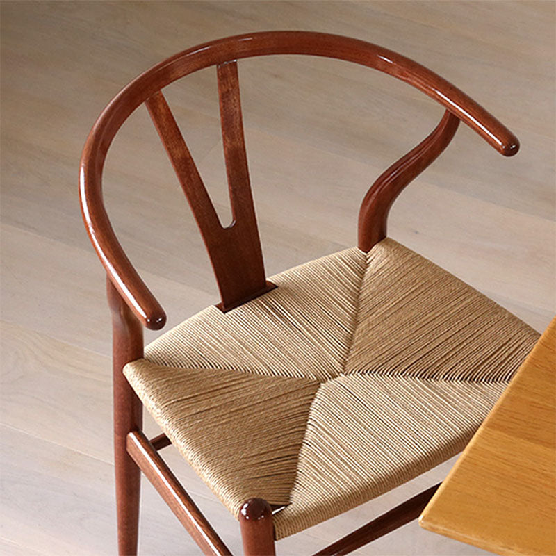 Contemporary Wood Dining Room Chair Wicker Single Dining Chair for Home Use Clearhalo ' kitchen&dining_furn' 'Dining Chairs' 'Dining Tables & Seating' 'dining_chair' 'furn' 'furn_dining_chair' 'Furniture' 'furniture_dining_chair' 'Kitchen & Dining Furniture' 'kitchen' 4155168