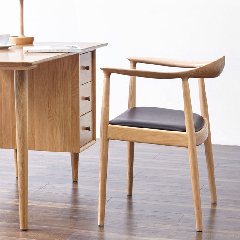 Traditional Solid Wood Dining Chair Open Back Single Dining Side Chair Clearhalo ' kitchen&dining_furn' 'Dining Chairs' 'Dining Tables & Seating' 'dining_chair' 'furn' 'furn_dining_chair' 'Furniture' 'furniture_dining_chair' 'Kitchen & Dining Furniture' 'kitchen' 4155171