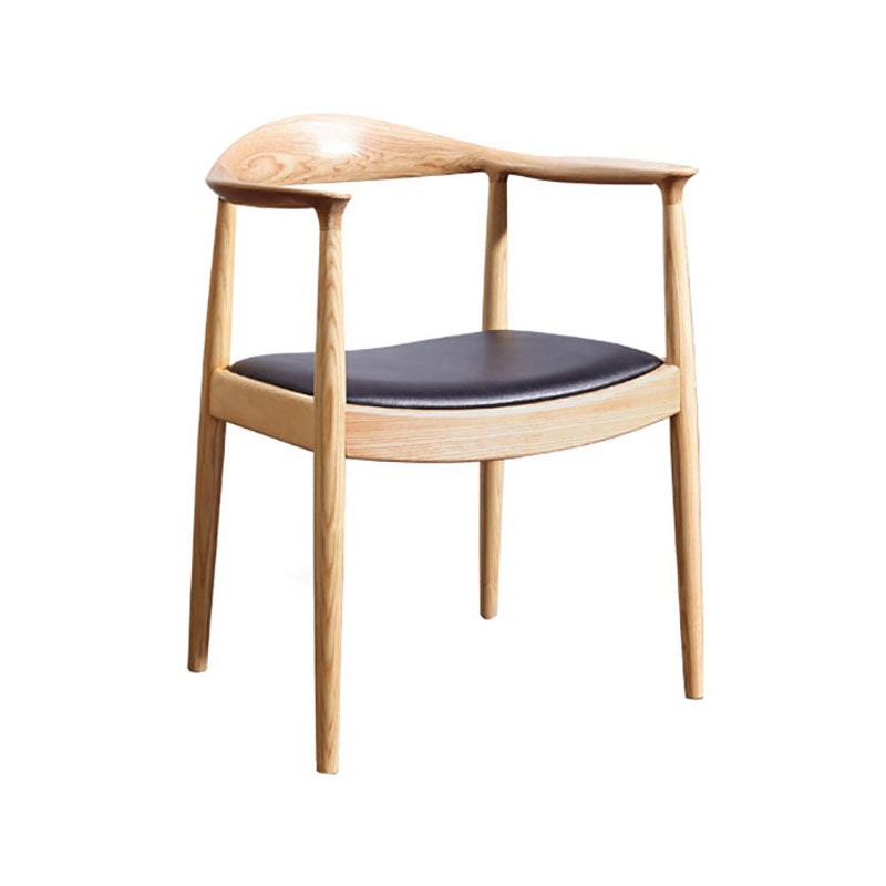 Traditional Solid Wood Dining Chair Open Back Single Dining Side Chair Black-Apricot Clearhalo ' kitchen&dining_furn' 'Dining Chairs' 'Dining Tables & Seating' 'dining_chair' 'furn' 'furn_dining_chair' 'Furniture' 'furniture_dining_chair' 'Kitchen & Dining Furniture' 'kitchen' 4155177