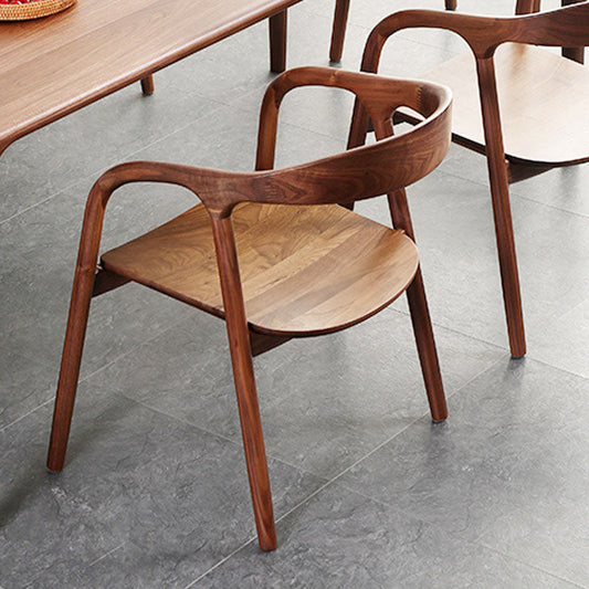 Contemporary Solid Wood Dining Arm Chair Open Back Single Dining Side Chair Clearhalo ' kitchen&dining_furn' 'Dining Chairs' 'Dining Tables & Seating' 'dining_chair' 'furn' 'furn_dining_chair' 'Furniture' 'furniture_dining_chair' 'Kitchen & Dining Furniture' 'kitchen' 4155192