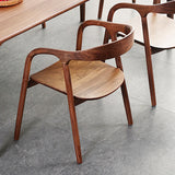 Contemporary Solid Wood Dining Arm Chair Open Back Single Dining Side Chair Clearhalo ' kitchen&dining_furn' 'Dining Chairs' 'Dining Tables & Seating' 'dining_chair' 'furn' 'furn_dining_chair' 'Furniture' 'furniture_dining_chair' 'Kitchen & Dining Furniture' 'kitchen' 4155192
