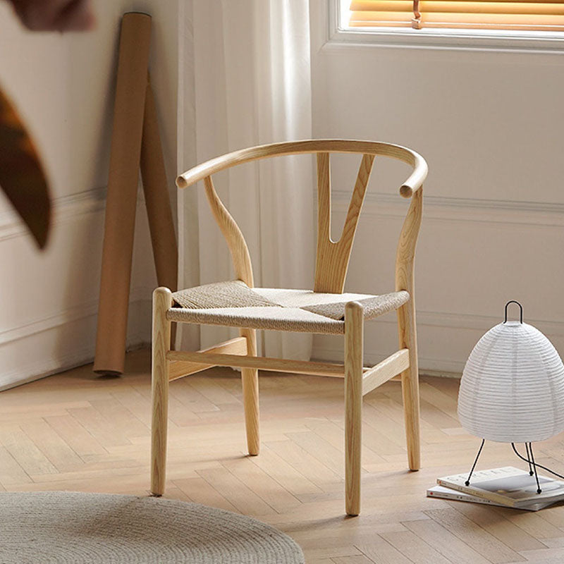 Contemporary Wood Dining Room Chair Fork Bone Single Dining Chair for Restaurant Clearhalo ' kitchen&dining_furn' 'Dining Chairs' 'Dining Tables & Seating' 'dining_chair' 'furn' 'furn_dining_chair' 'Furniture' 'furniture_dining_chair' 'Kitchen & Dining Furniture' 'kitchen' 4155203