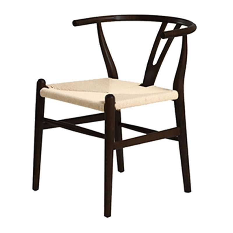 Contemporary Wood Dining Room Chair Fork Bone Single Dining Chair for Restaurant Black-White Clearhalo ' kitchen&dining_furn' 'Dining Chairs' 'Dining Tables & Seating' 'dining_chair' 'furn' 'furn_dining_chair' 'Furniture' 'furniture_dining_chair' 'Kitchen & Dining Furniture' 'kitchen' 4155206