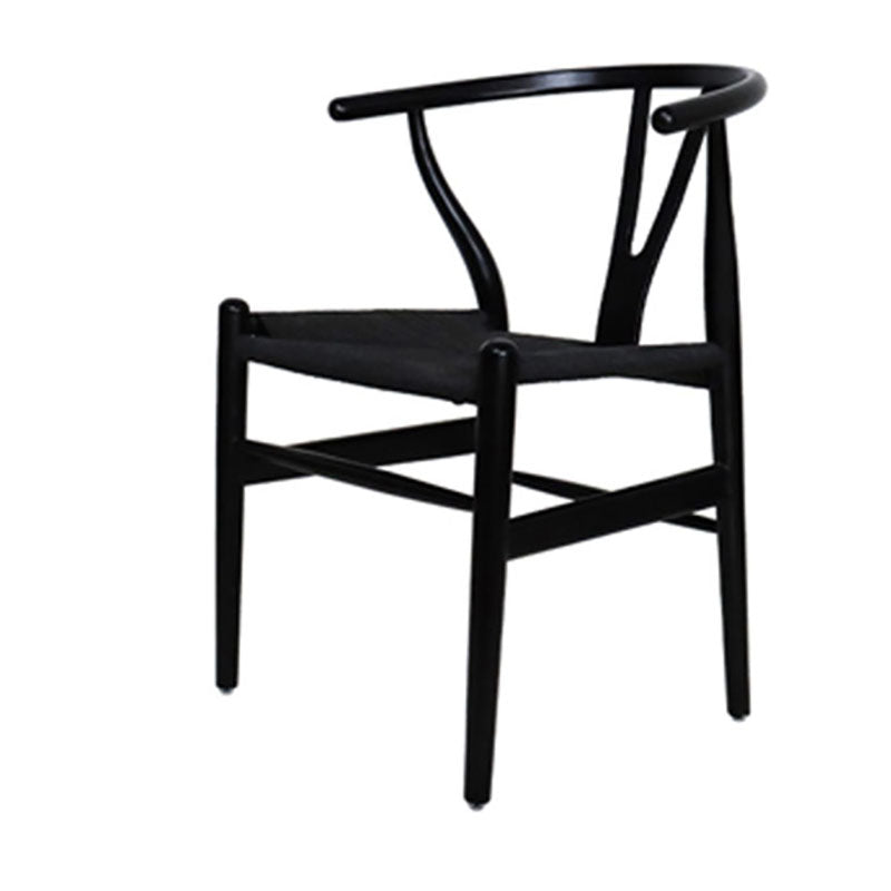 Contemporary Wood Dining Room Chair Fork Bone Single Dining Chair for Restaurant Black Clearhalo ' kitchen&dining_furn' 'Dining Chairs' 'Dining Tables & Seating' 'dining_chair' 'furn' 'furn_dining_chair' 'Furniture' 'furniture_dining_chair' 'Kitchen & Dining Furniture' 'kitchen' 4155210