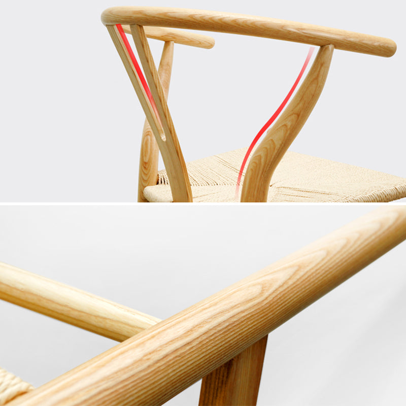 Contemporary Wood Dining Room Chair Fork Bone Single Dining Chair for Restaurant Clearhalo ' kitchen&dining_furn' 'Dining Chairs' 'Dining Tables & Seating' 'dining_chair' 'furn' 'furn_dining_chair' 'Furniture' 'furniture_dining_chair' 'Kitchen & Dining Furniture' 'kitchen' 4155211