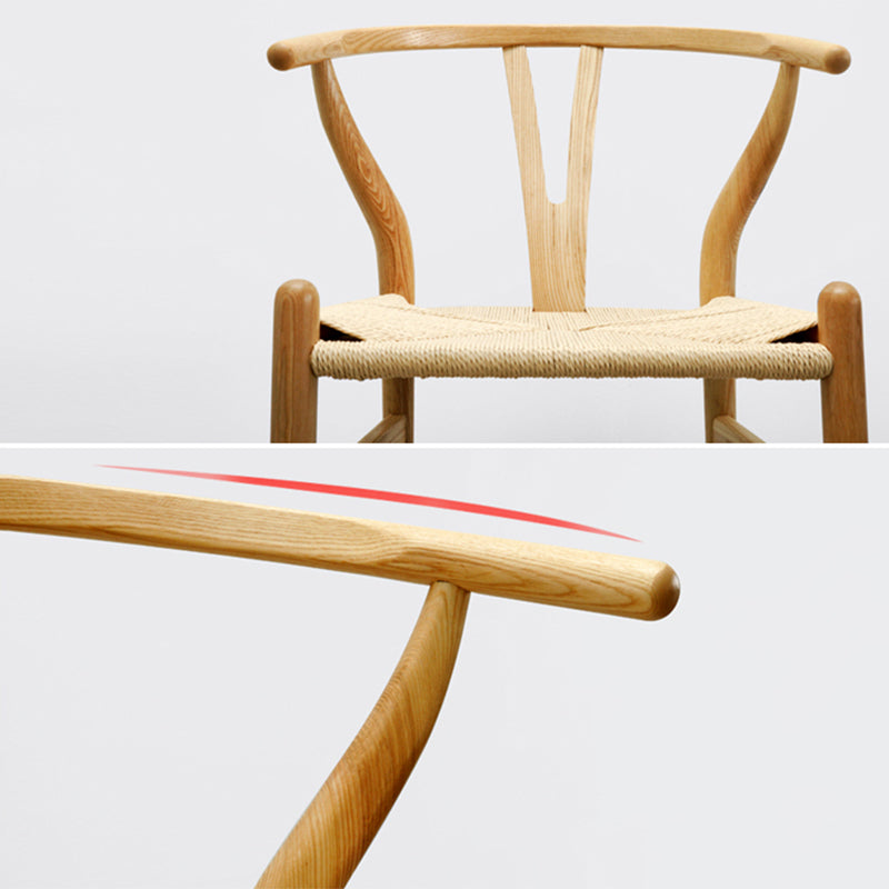 Contemporary Wood Dining Room Chair Fork Bone Single Dining Chair for Restaurant Clearhalo ' kitchen&dining_furn' 'Dining Chairs' 'Dining Tables & Seating' 'dining_chair' 'furn' 'furn_dining_chair' 'Furniture' 'furniture_dining_chair' 'Kitchen & Dining Furniture' 'kitchen' 4155212