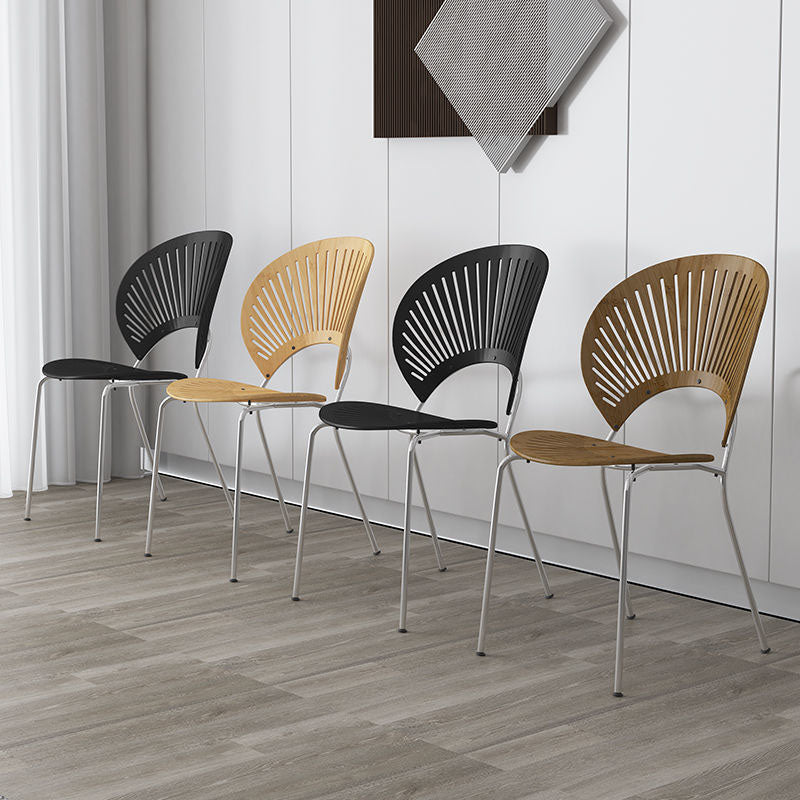 Industrial Home Wood Side Chair Matte Finish Open Back Dining Chair (Set of 2) Clearhalo ' kitchen&dining_furn' 'Dining Chairs' 'Dining Tables & Seating' 'dining_chair' 'Furniture' 'furniture_dining_chair' 'Kitchen & Dining Furniture' 'kitchen' 4155216