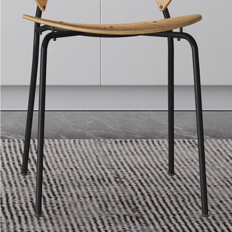 Industrial Home Wood Side Chair Matte Finish Open Back Dining Chair (Set of 2) Clearhalo ' kitchen&dining_furn' 'Dining Chairs' 'Dining Tables & Seating' 'dining_chair' 'Furniture' 'furniture_dining_chair' 'Kitchen & Dining Furniture' 'kitchen' 4155228