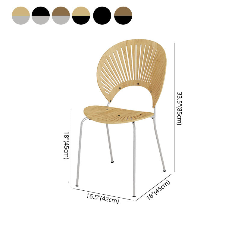 Industrial Home Wood Side Chair Matte Finish Open Back Dining Chair (Set of 2) Clearhalo ' kitchen&dining_furn' 'Dining Chairs' 'Dining Tables & Seating' 'dining_chair' 'Furniture' 'furniture_dining_chair' 'Kitchen & Dining Furniture' 'kitchen' 4155231