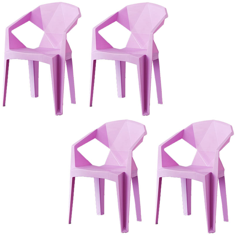 Contemporary Style Dining Chairs Plastic Dining Arm Side Chairs for Kitchen (Set of 4) Purple Clearhalo ' kitchen&dining_furn' 'Dining Chairs' 'Dining Tables & Seating' 'dining_chair' 'furn' 'furn_dining_chair' 'Furniture' 'furniture_dining_chair' 'Kitchen & Dining Furniture' 'kitchen' 4155234