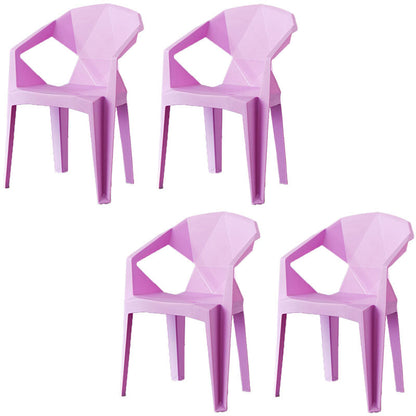 Contemporary Style Dining Chairs Plastic Dining Arm Side Chairs for Kitchen (Set of 4) Purple Clearhalo ' kitchen&dining_furn' 'Dining Chairs' 'Dining Tables & Seating' 'dining_chair' 'furn' 'furn_dining_chair' 'Furniture' 'furniture_dining_chair' 'Kitchen & Dining Furniture' 'kitchen' 4155234