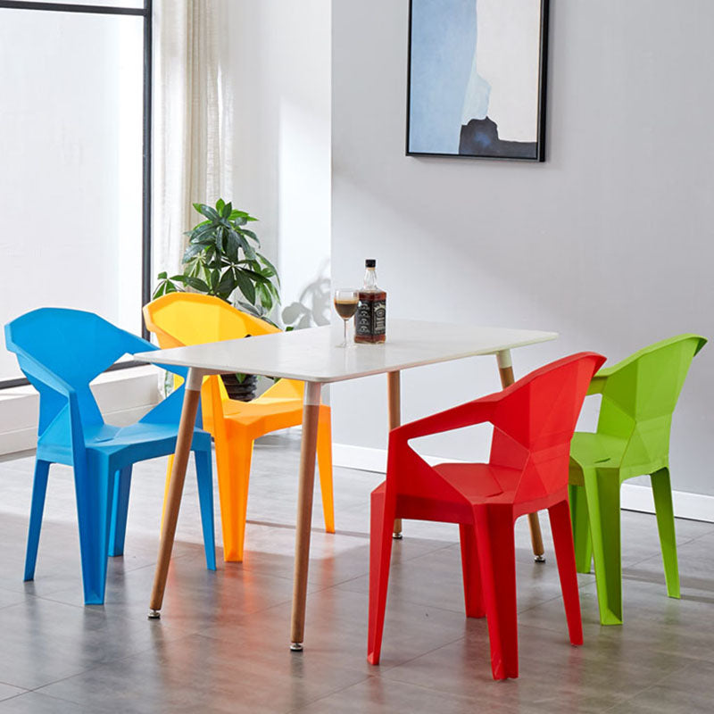 Contemporary Style Dining Chairs Plastic Dining Arm Side Chairs for Kitchen (Set of 4) Clearhalo ' kitchen&dining_furn' 'Dining Chairs' 'Dining Tables & Seating' 'dining_chair' 'furn' 'furn_dining_chair' 'Furniture' 'furniture_dining_chair' 'Kitchen & Dining Furniture' 'kitchen' 4155235