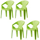 Contemporary Style Dining Chairs Plastic Dining Arm Side Chairs for Kitchen (Set of 4) Green Clearhalo ' kitchen&dining_furn' 'Dining Chairs' 'Dining Tables & Seating' 'dining_chair' 'furn' 'furn_dining_chair' 'Furniture' 'furniture_dining_chair' 'Kitchen & Dining Furniture' 'kitchen' 4155236