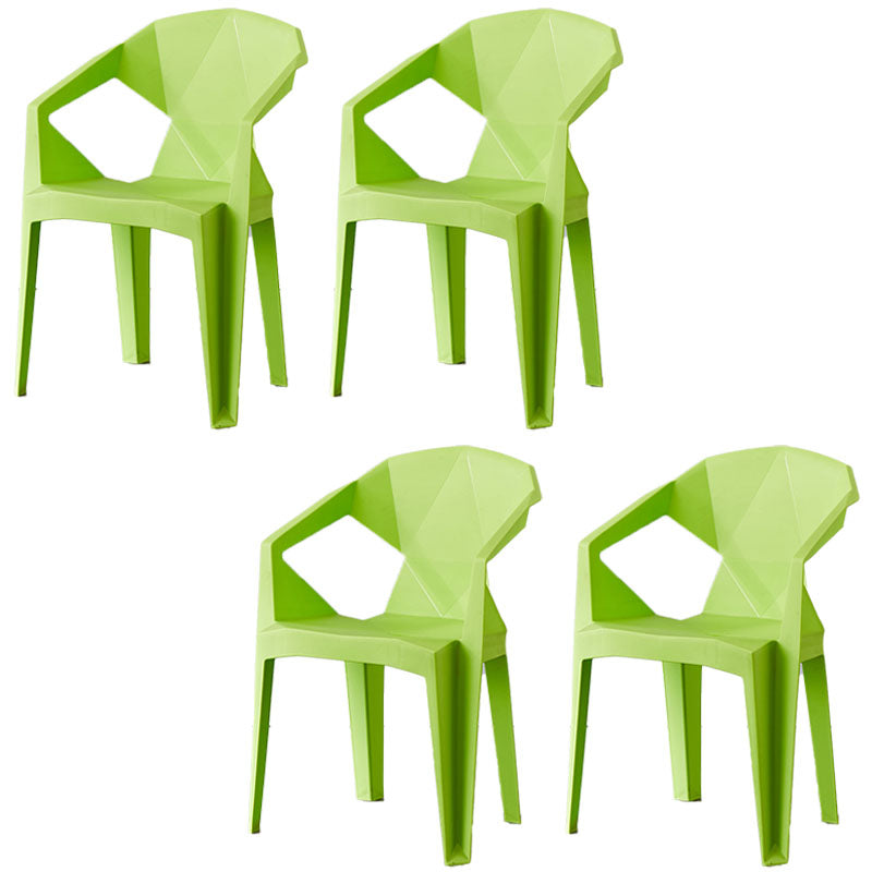 Contemporary Style Dining Chairs Plastic Dining Arm Side Chairs for Kitchen (Set of 4) Green Clearhalo ' kitchen&dining_furn' 'Dining Chairs' 'Dining Tables & Seating' 'dining_chair' 'furn' 'furn_dining_chair' 'Furniture' 'furniture_dining_chair' 'Kitchen & Dining Furniture' 'kitchen' 4155236