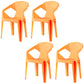 Contemporary Style Dining Chairs Plastic Dining Arm Side Chairs for Kitchen (Set of 4) Yellow Clearhalo ' kitchen&dining_furn' 'Dining Chairs' 'Dining Tables & Seating' 'dining_chair' 'furn' 'furn_dining_chair' 'Furniture' 'furniture_dining_chair' 'Kitchen & Dining Furniture' 'kitchen' 4155239