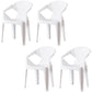 Contemporary Style Dining Chairs Plastic Dining Arm Side Chairs for Kitchen (Set of 4) White Clearhalo ' kitchen&dining_furn' 'Dining Chairs' 'Dining Tables & Seating' 'dining_chair' 'furn' 'furn_dining_chair' 'Furniture' 'furniture_dining_chair' 'Kitchen & Dining Furniture' 'kitchen' 4155244