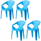 Contemporary Style Dining Chairs Plastic Dining Arm Side Chairs for Kitchen (Set of 4) Blue Clearhalo ' kitchen&dining_furn' 'Dining Chairs' 'Dining Tables & Seating' 'dining_chair' 'furn' 'furn_dining_chair' 'Furniture' 'furniture_dining_chair' 'Kitchen & Dining Furniture' 'kitchen' 4155250