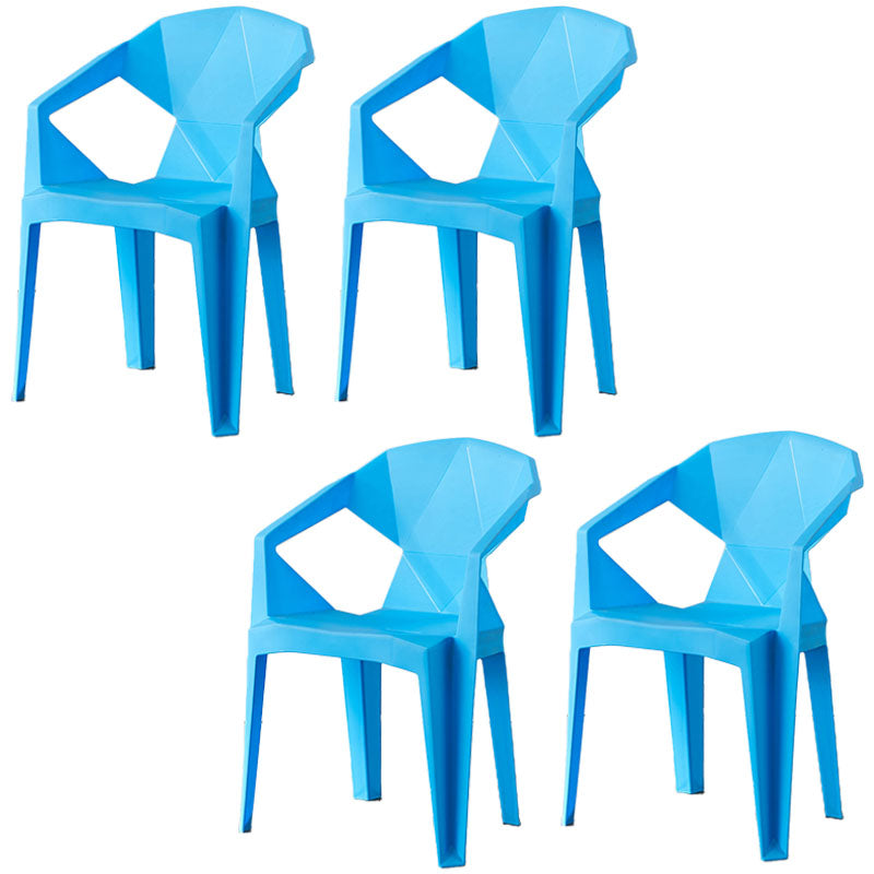 Contemporary Style Dining Chairs Plastic Dining Arm Side Chairs for Kitchen (Set of 4) Blue Clearhalo ' kitchen&dining_furn' 'Dining Chairs' 'Dining Tables & Seating' 'dining_chair' 'furn' 'furn_dining_chair' 'Furniture' 'furniture_dining_chair' 'Kitchen & Dining Furniture' 'kitchen' 4155250