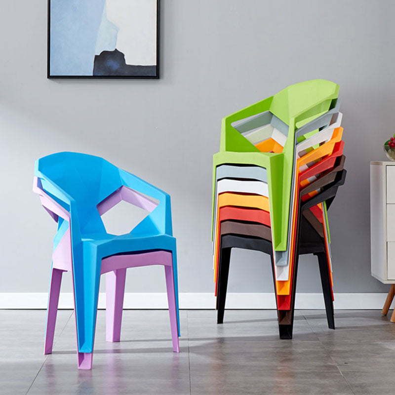 Contemporary Style Dining Chairs Plastic Dining Arm Side Chairs for Kitchen (Set of 4) Clearhalo ' kitchen&dining_furn' 'Dining Chairs' 'Dining Tables & Seating' 'dining_chair' 'furn' 'furn_dining_chair' 'Furniture' 'furniture_dining_chair' 'Kitchen & Dining Furniture' 'kitchen' 4155251