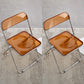 Industrial Style Side Armless Chairs Folding Plastic Open Back Dining Side Chair Brown 2 Piece Set Clearhalo ' kitchen&dining_furn' 'Dining Chairs' 'Dining Tables & Seating' 'dining_chair' 'furn' 'furn_dining_chair' 'Furniture' 'furniture_dining_chair' 'Kitchen & Dining Furniture' 'kitchen' 4155257