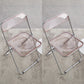 Industrial Style Side Armless Chairs Folding Plastic Open Back Dining Side Chair Pink 2 Piece Set Clearhalo ' kitchen&dining_furn' 'Dining Chairs' 'Dining Tables & Seating' 'dining_chair' 'furn' 'furn_dining_chair' 'Furniture' 'furniture_dining_chair' 'Kitchen & Dining Furniture' 'kitchen' 4155264